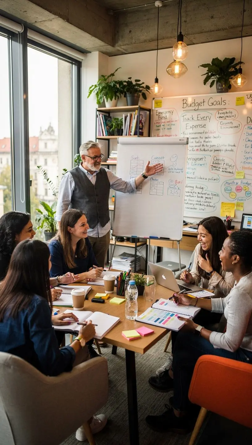 Könyvesboltban elhelyezett pénzügyi tervezők és személyes pénzügyi útmutató könyvek közelről, vásárlásra ösztönözve